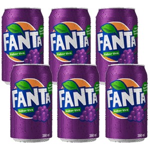 Refrigerante Fanta Uva Lata 350ml Pack 6x1