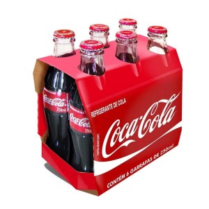 Refrigerante Coca Cola Vidro 250ml Pack 6x1