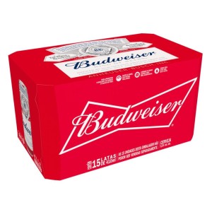 Cerveja Budweiser Lata 410 ml com 15 unidades