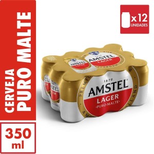 Cerveja Amstel Lata 350ML 12X1